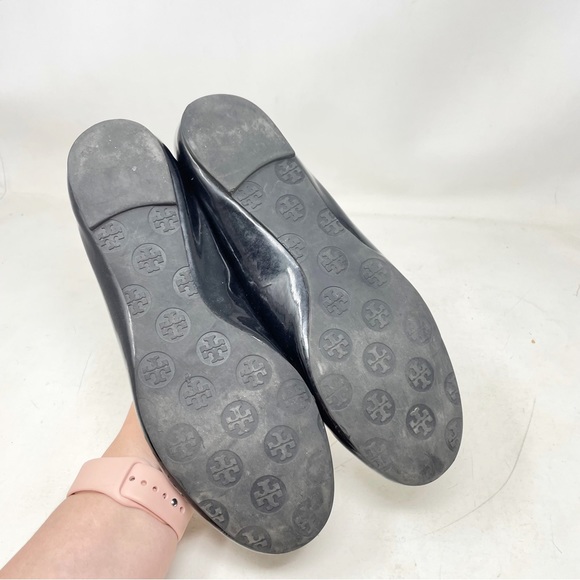 Tory Burch Reva Black Patent Leather Ballet Flats Women's Size 9.5 - Picture 4 of 6